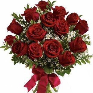 15 red roses with greenery | Flower Delivery Taldom